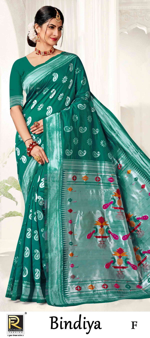 Ronisha Bindiya Banarasi Silk Saree Catalog
